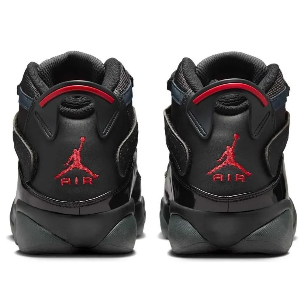 Jordan 6 Rings Black Anthracite Fire Red Shoes 322992-026 Men's Size 8.5